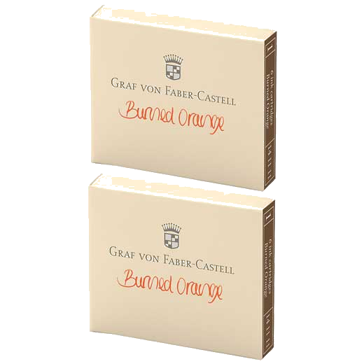 These are the Graf von Faber-Castell Burned Orange Ink Cartridges 2 x Pack of 6.