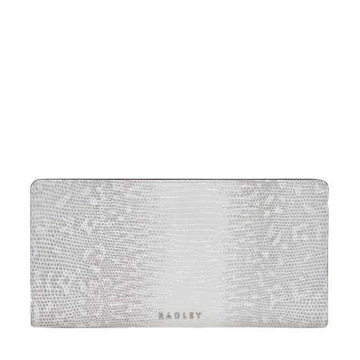 1 coin street faux lizard large bifold purse in bright white 110808