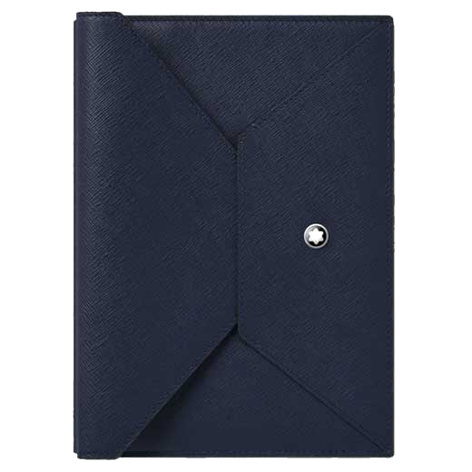 This Montblanc notebook comes in a textured blue leather.