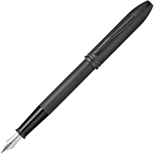cross matte black townsend micro knurl fountain pen