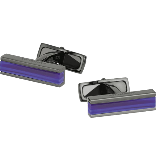 montblanc iconic black pvd and blue glass bar da011991 3