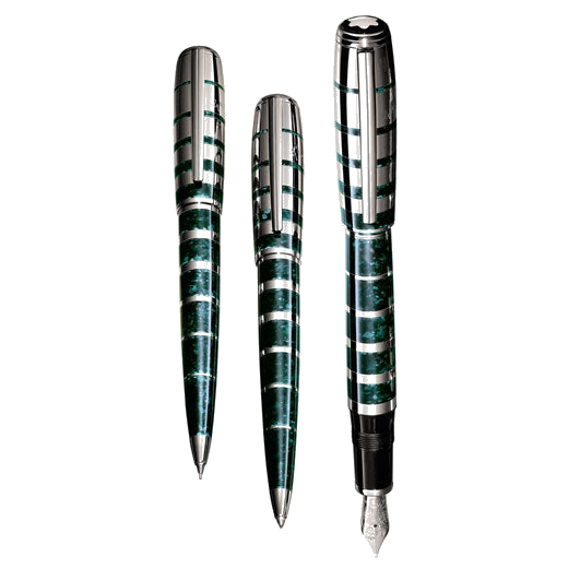 Montblanc's Writers Edition George Bernard Shaw FP, BP & MP Set comes in bespoke packaging with some wear and tear.