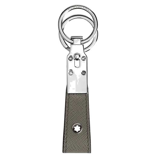 This Montblanc grey leather key fob is part of their Sartorial collection and features the brand logo on the front.