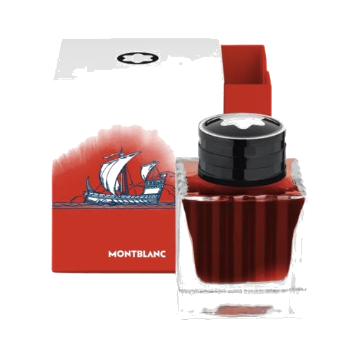 The Montblanc x Olympic Heritage Meisterstück Paris Red Ink Bottle, 50 ml is a special edition celebrating the Winter Olympic Games in 1924 in Paris.