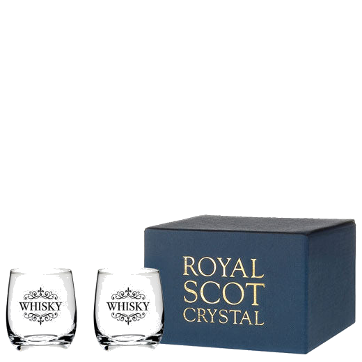 royal scot crystal barrel whisky engraved tumblers gift box