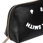 paul smith happy black leather cosmetic case side