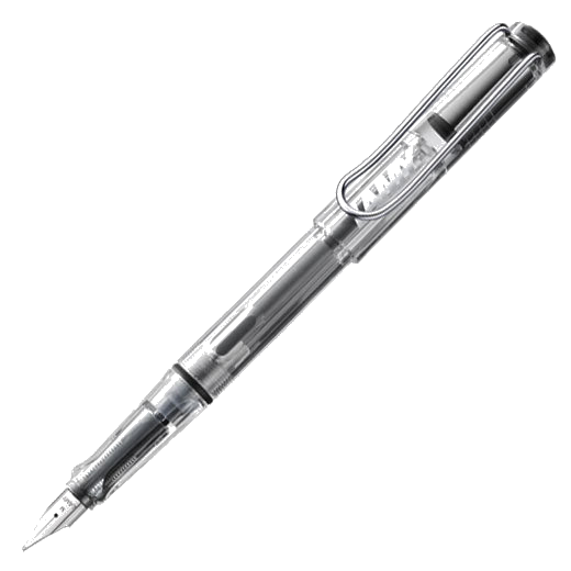 The LAMY transparent non-fade plastic fountain pen in the Vista collection.