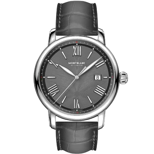 This is the Montblanc Star Legacy Grey Sfumato Alligator Automatic Date Watch.