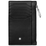 montblanc black mst 8cc zipped card holder