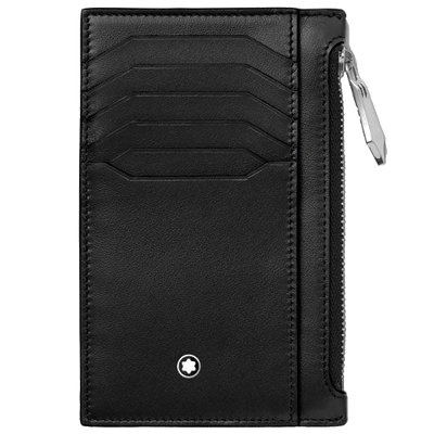 montblanc black mst 8cc zipped card holder