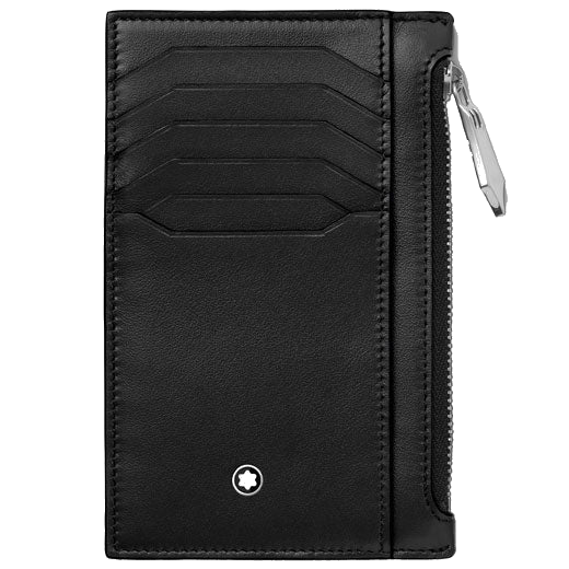 montblanc black mst 8cc zipped card holder