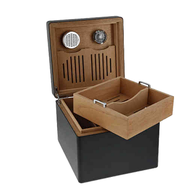 black cigar humidor