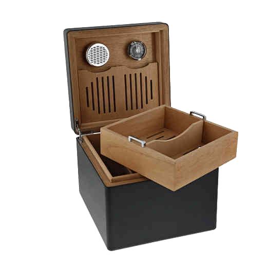 black cigar humidor