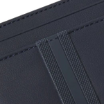 4 boss ray navy blue faux leather card holder with signature stripes 50542396 01 404