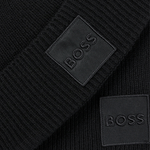 scarf and hat set black woo