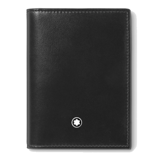 Montblanc's Meisterstück Black Leather 4CC Card Holder is made out of calfskin leather with a smooth finish.