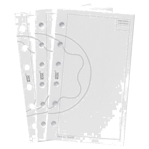 The Montblanc small white blank pages.