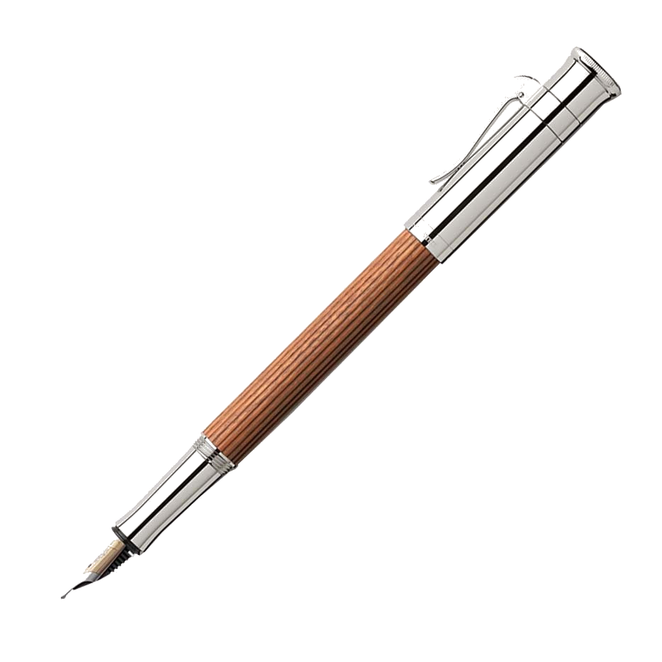 Graf von Faber-Castell Classic Range Pernambuco Platinum-Plated Fountain Pen.