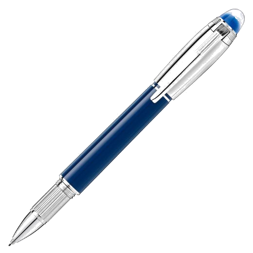 Montblanc's StarWalker Blue Planet Doué Fineliner Pen is made out of precious resin with platinum plating on the trims.