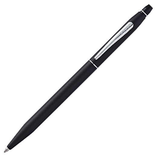 The Cross Click Black Satin rollerball pen.