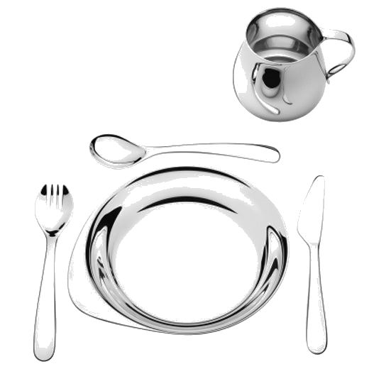 Georg Jensen Tableware Gift Box - 5 Pieces with a mirror finish.