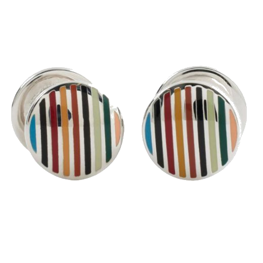 The Multicoloured Signature Pop Cufflinks by Paul Smith.
