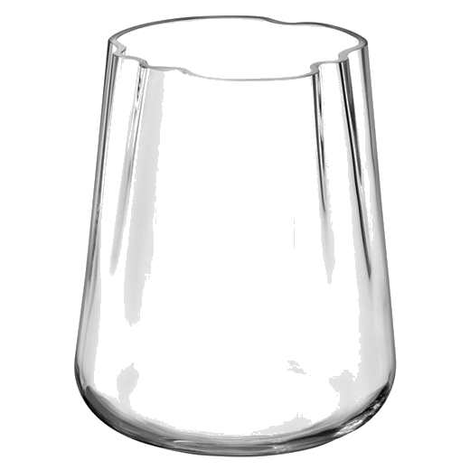 This medium-sized Lagoon Glass Lantern Vase measures 24 cm.