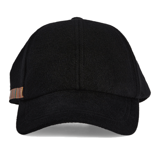 Paul Smith Signature Stripe Trim Cashmere Blend Cap