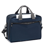 tumi navy alpha 3 expandable laptop briefcase back
