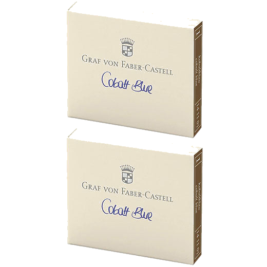 These are the Graf von Faber-Castell Cobalt Blue Ink Cartridges 2 x Pack of 6.