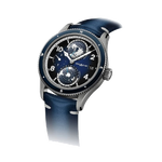 montblanc 1858 geosphere blue watch side