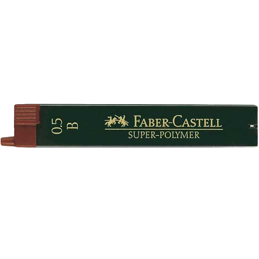 These are the Faber-Castell 12 Pencil Leads, 0.5 mm, B.