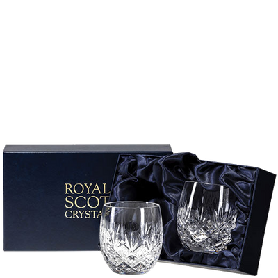 royal scot crystal edinburgh 2 barrel tumblers packaging