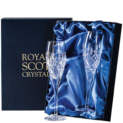 royal scot crystal 2 london champagne flutes packaging