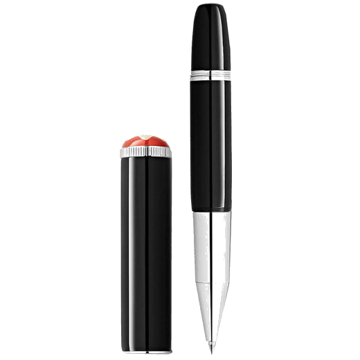 This Black Heritage Rouge et Noir 'Baby' Rollerball Pen was designed by Montblanc.