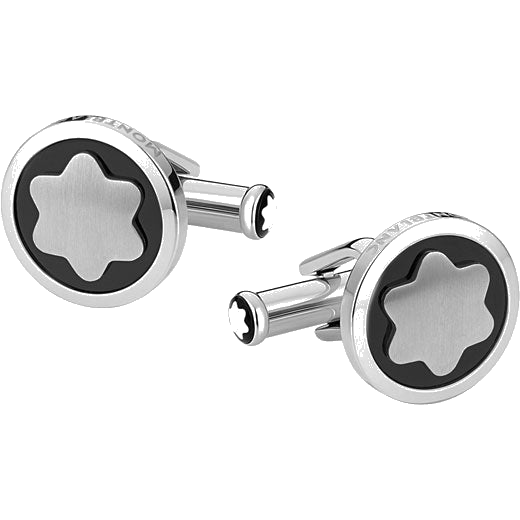 These cufflinks from Montblanc are made from stainless steel.