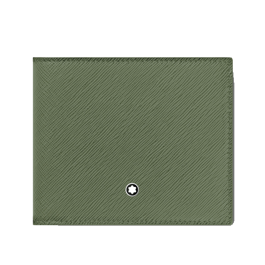 Montblanc's Sartorial Clay Green Leather 8CC Wallet is made out of cowhide leather.
