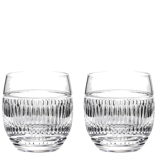 These Art Deco 2 x 35cl Gin & Tonic Tumblers have been designed by Royal Scot Crystal.