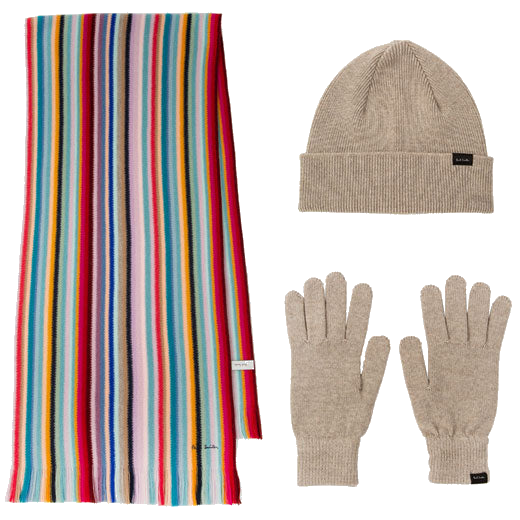 paul smith womens scarf hat gloves gift set