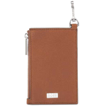 boss brown 5cc card holder with metal clasp