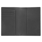 passport holder black leath