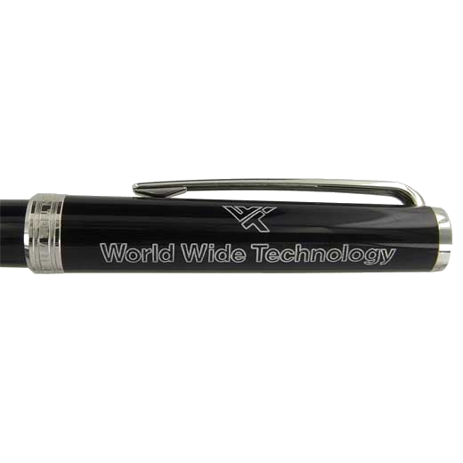 This Montblanc ballpoint pen has been engraved on the cap for World Wide Technology.