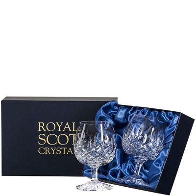 royal scot crystal 2 london brandy glasses packaging