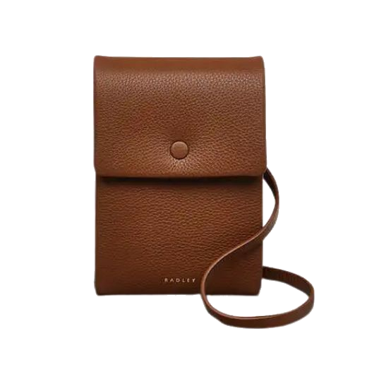 The Mallow Street Saddle Brown Leather Phone Cross Body Bag by Radley.