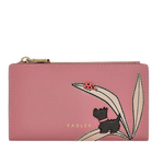 1 the tales of spring sienna pink leather medium ziptop purse 110798