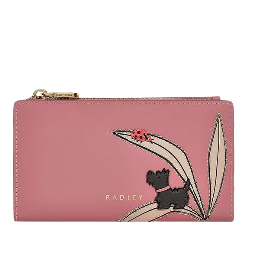 1 the tales of spring sienna pink leather medium ziptop purse 110798