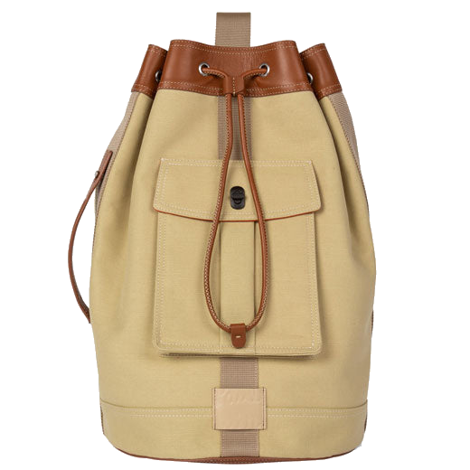 Paul Smith's Cotton-Linen Canvas Sand Duffel features a webbing strap.
