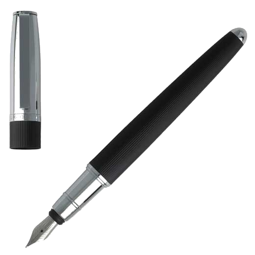 This black fountain pen has been created by Hugo Boss.
