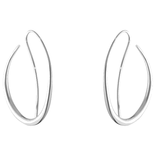 These are the Georg Jensen Sterling Silver Offspring Double Earhoops.