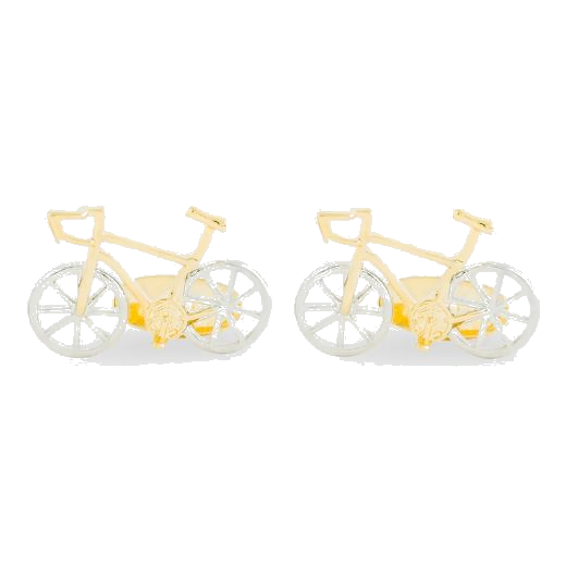 These Paul Smith Men's Gold Racing Bicycle Cufflinks have a T-bar fastening with the engraved signature for branding.